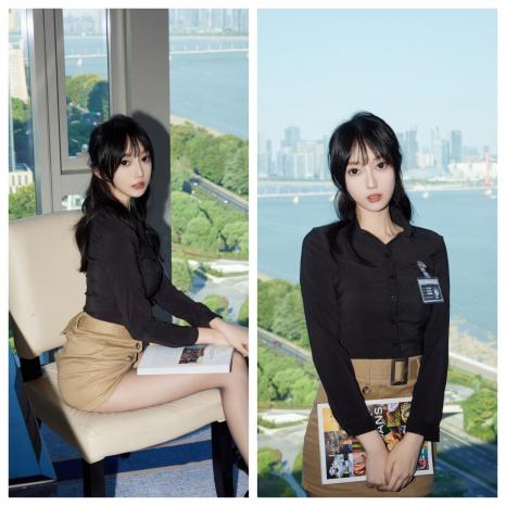 【私房加密破解】秀人网人气女神，【玥儿玥】最新黑丝高跟，职业装御姐范，大尺度漏奶头